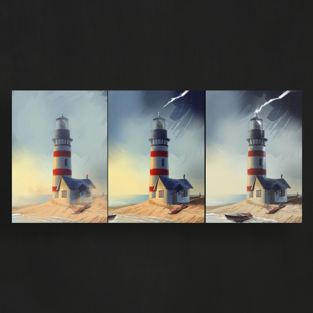 lighthouse, hut by the sea, deserted island, coast, waterside